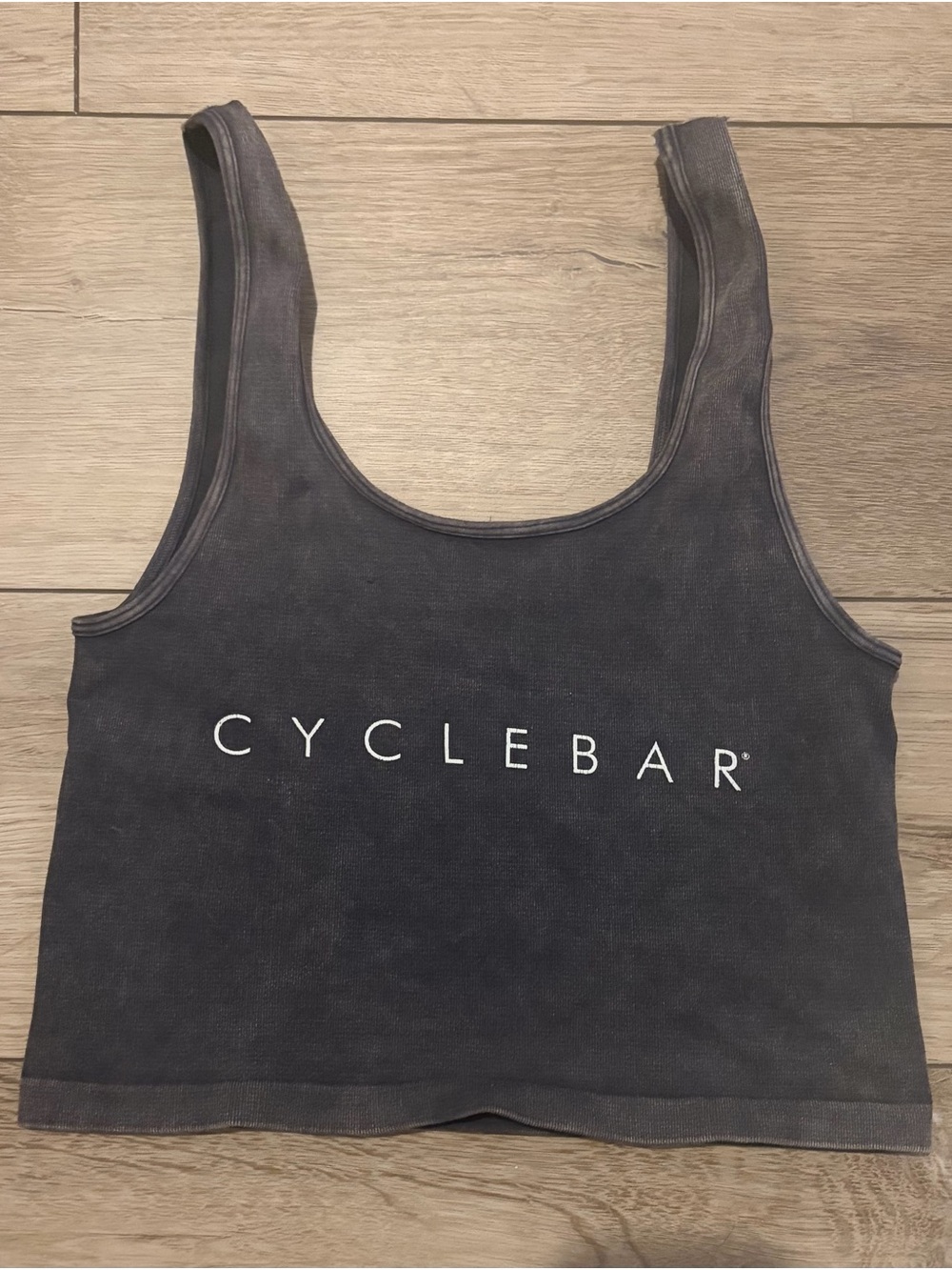 Cyclebar Black Cropped Logo Tank